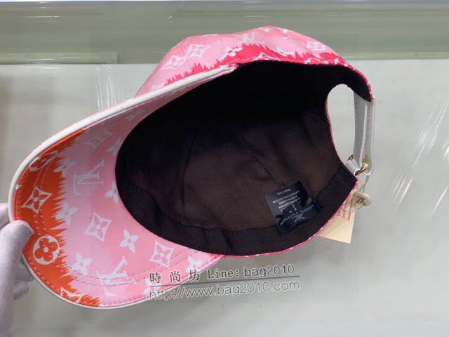 LV男女同款帽子 路易威登彩色漸變印花鴨舌帽棒球帽  mm1371